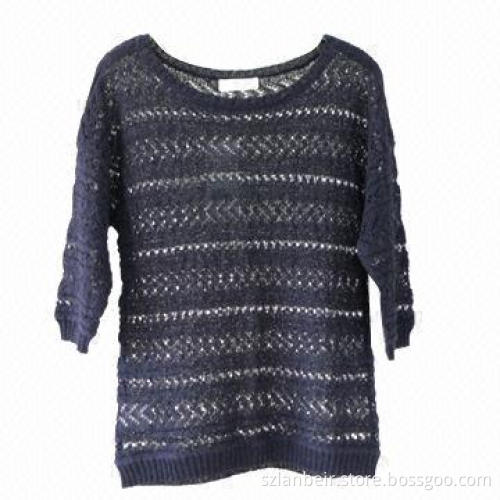 Ladies' pullover, 1/7.5 60% polyester and 40% cotton